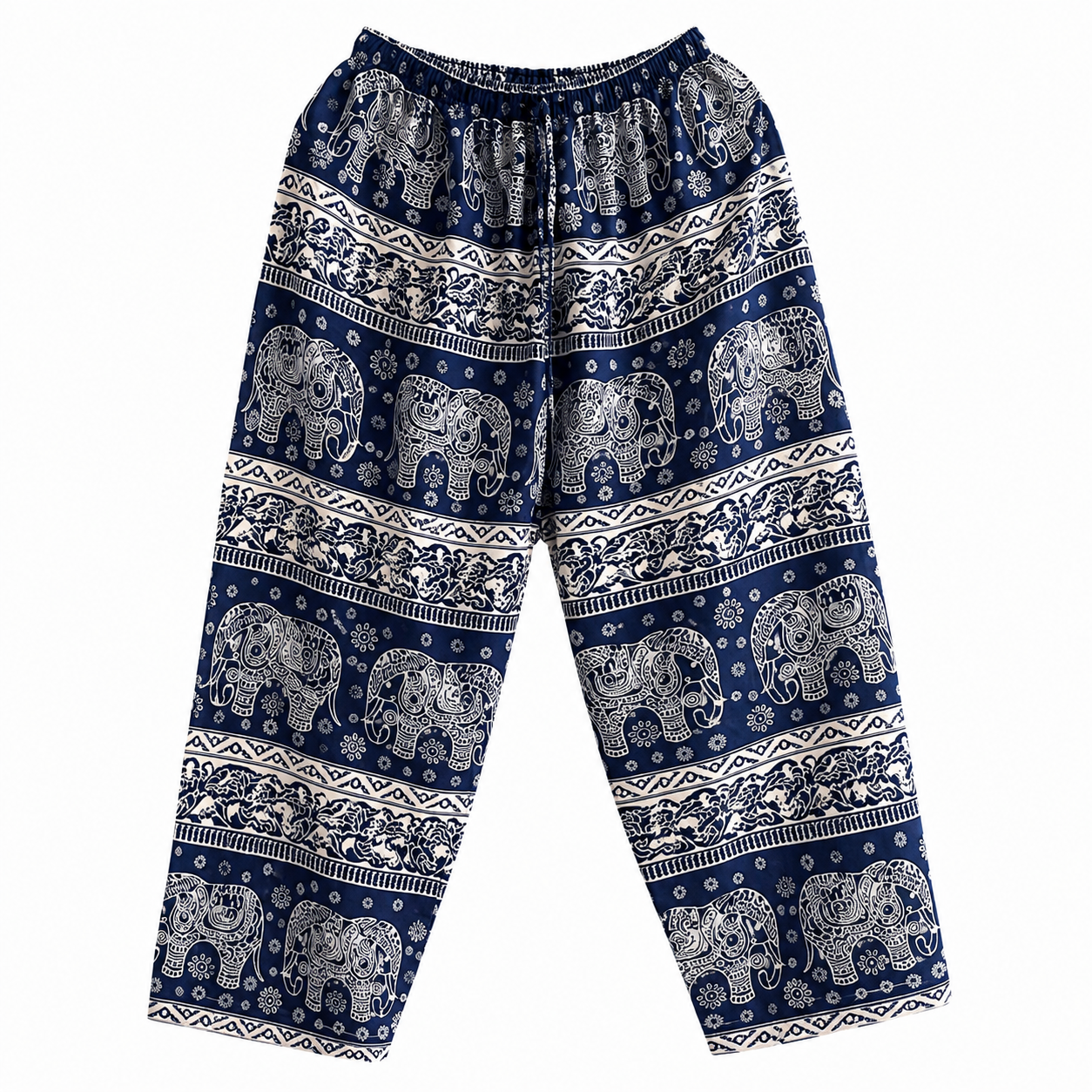 Thai Elephant Print Harem Pants – Lightweight & Relaxed Fit