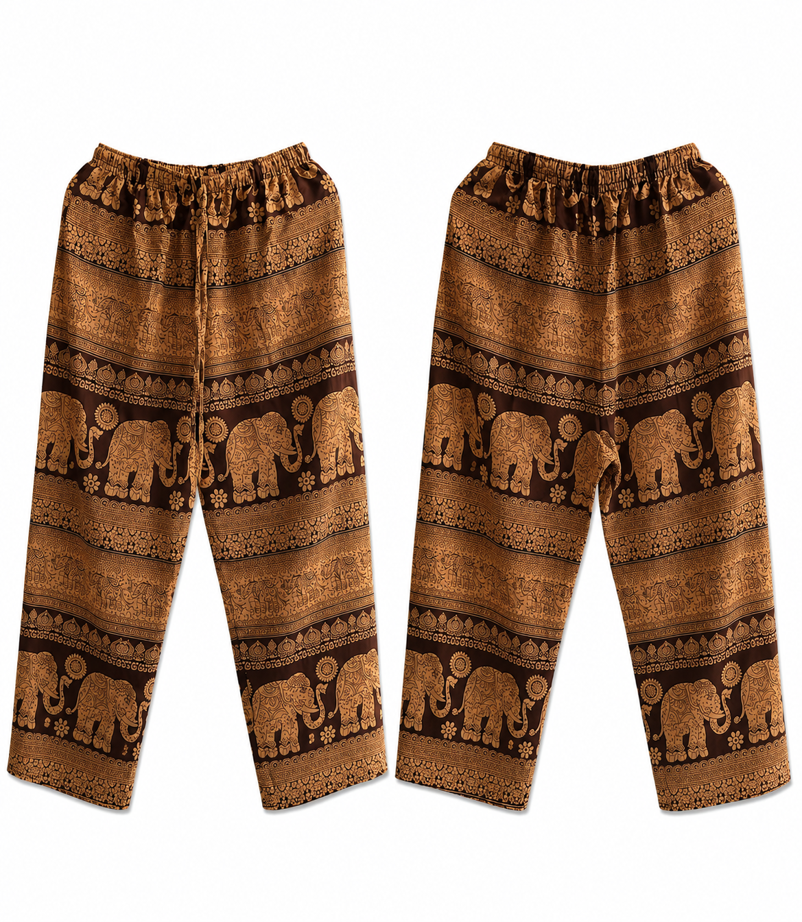 Thai Elephant Print Harem Pants – Lightweight & Relaxed Fit