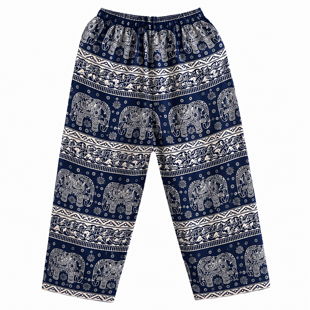 Thai Elephant Print Harem Pants – Lightweight & Relaxed Fit